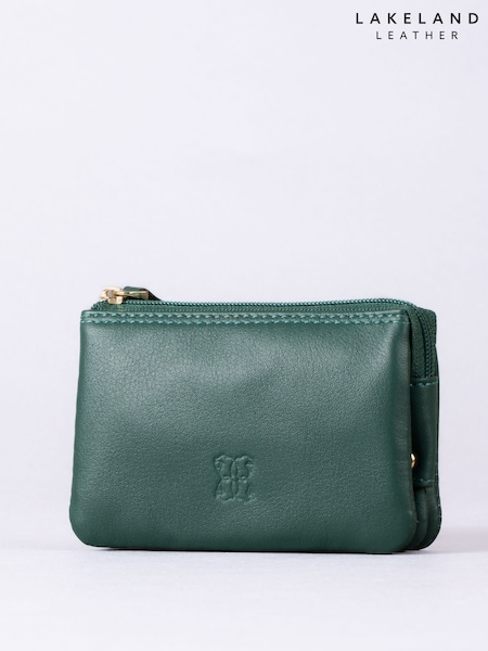 Lakeland Leather Bottle Green Multi Pocket Coin Purse (F08384) | ₪101