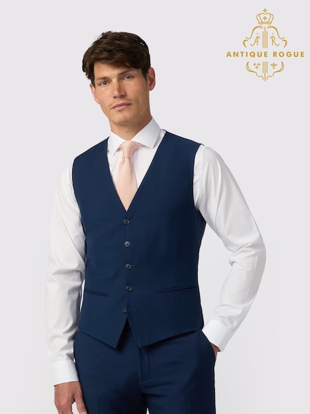 Antique Rogue Blue Curtis Sapphire Twill Vest (F08402) | €99