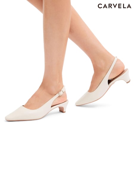 Cream - Carvela Carina Sling Shoes (F08430) | € 157