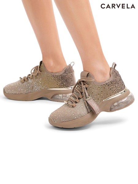 Carvela Cosmic Bubble Jewel Black Trainers (F08446) | ₪699