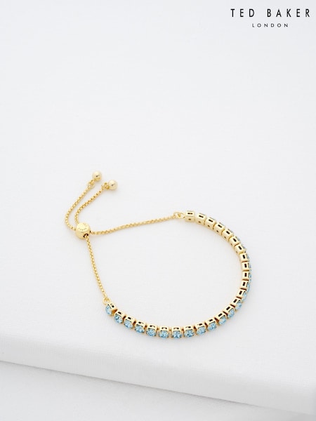 Ted Baker Gold Tone Melrah: Crystal Adjustable Tennis Bracelet (F08478) | €57