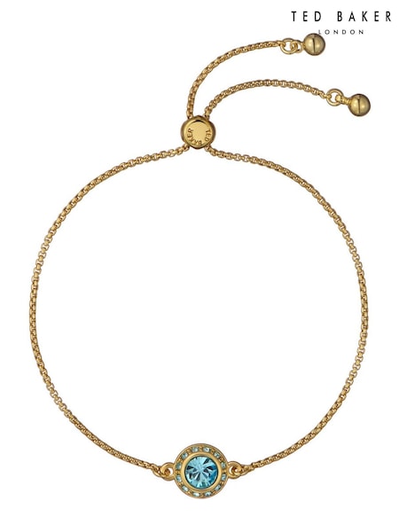 Ted Baker Gold Tone Soleta: Solitaire Sparkle Crystal Adjustable Bracelet (F08491) | €50