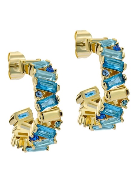 Ted Baker Gold Tone Clarence: Crystal Cluster Hoop Earrings (F08492) | €58