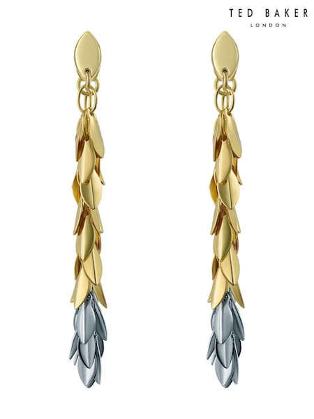 Ted Baker Gold Tone Pemia: Petal Fringe Ear Loop Earrings (F08494) | €58