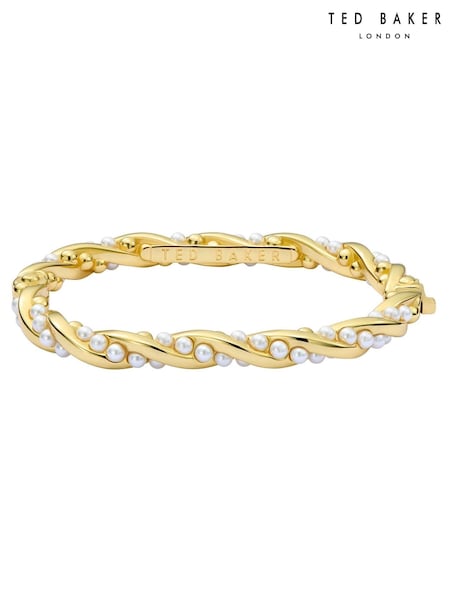Ted Baker Gold Tone Tilaa: Twisted Pearl Cuff Bracelet (F08504) | € 101