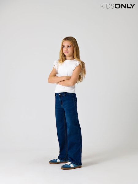 Only Kids Blue Wide Leg Sylvie Denim Jeans (F08544) | ‏131‏₪