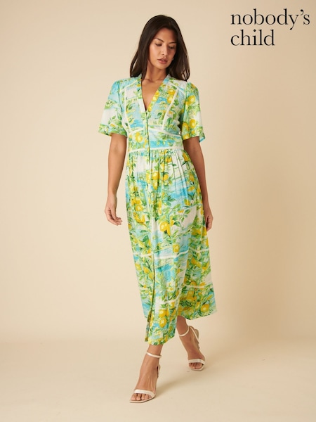 Nobodys Child Blue Sorcha Positano Lemon Scenic Midi Dress (F08634) | 5,708 UAH
