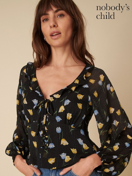 Nobodys Child Shameela Ruffle Floral Blouse (F08635) | €93