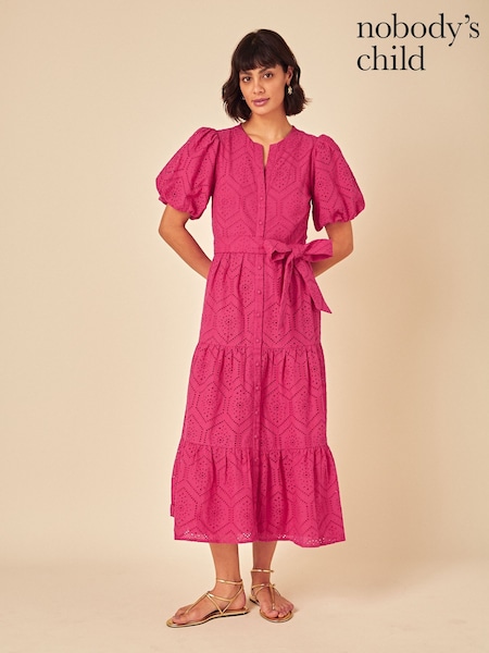 Nobodys Child Pink Marla Midi Dress (F08640) | €191