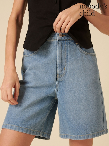 Nobodys Child Blue Brixton Denim Shorts (F08653) | $103