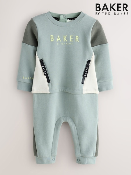 Baker by Ted Baker Green Panel Romper (F08723) | 162 QAR - 178 QAR