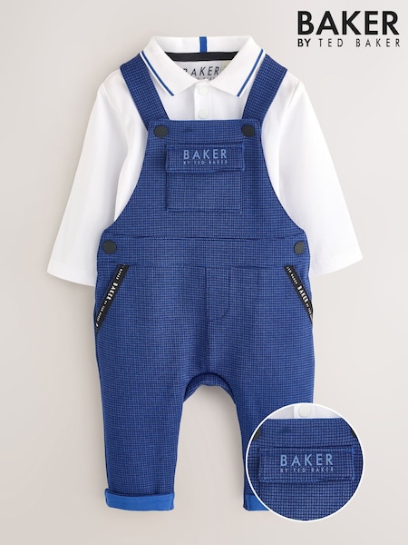 Baker by Ted Baker Navy Dungarees and Polo Shirt Set (F08729) | €46 - €50