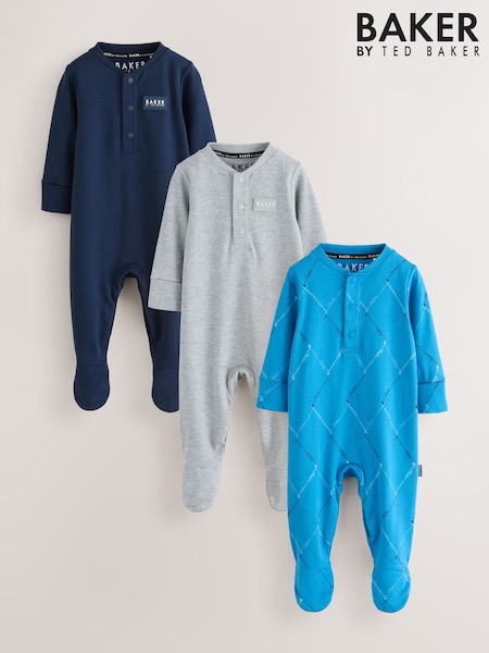 Baker by Ted Baker Baker by Ted Baker Navy Blue and Grey Sleepsuits 3 Pack (F08738) | 50 € - 55 €