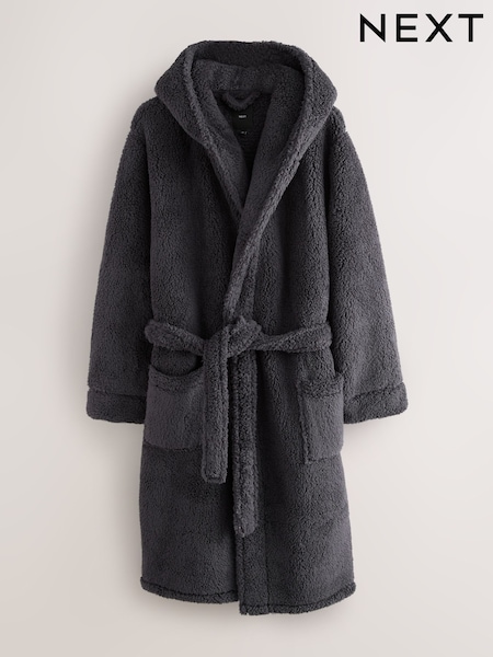 Gri ardezie - Borg Dressing Gown (F08845) | 230 LEI