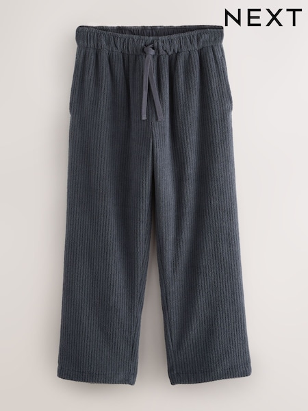 Slate Grey Borg Fleece Rib Textured Joggers (F08933) | 129 QAR