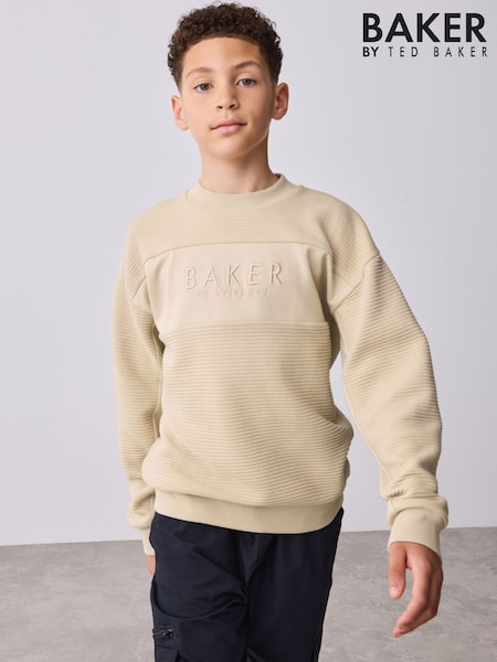 Baker by Ted Baker Stone Textured Sweatshirt (F08951) | €34 - €37