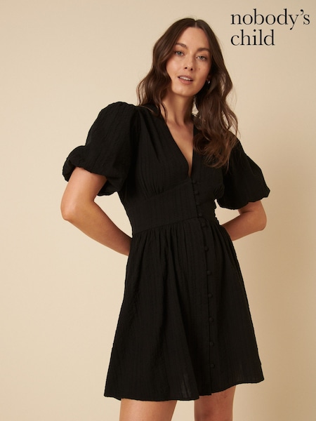Nobodys Child Black Starlight Mini Dress (F08970) | ₪377