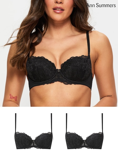 Schwarz - Ann Summers 2 Pack Sexy Lace Underwired Bra (F08998) | 46 €
