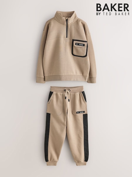 Baker by Ted Baker Funnel Zip Neck Sweatshirt and Joggers Set (F09052) | 216 QAR - 253 QAR