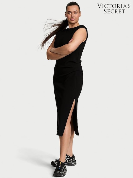 Victoria's Secret Pure Black Featherweight Knit Maxi Dress (F09083) | €98