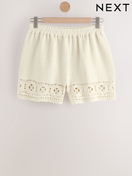 Cream Crochet Summer Shorts (F09130) | €41.50