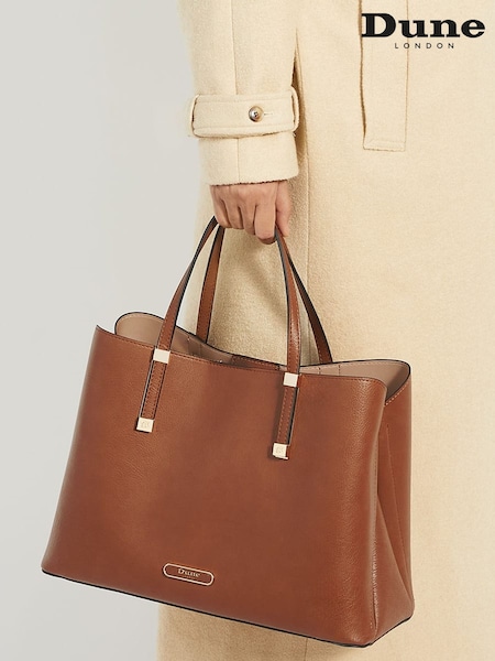 Braun 1 - Dune London Dorry Large Unlined Tote Bag (F09241) | 139 €