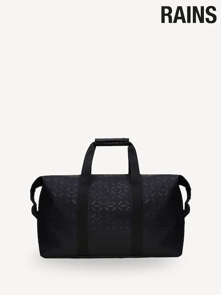 أسود بشعار - Rains Hilo Waterproof Weekend Bag (F09245) | ‏391 ر.ق.
