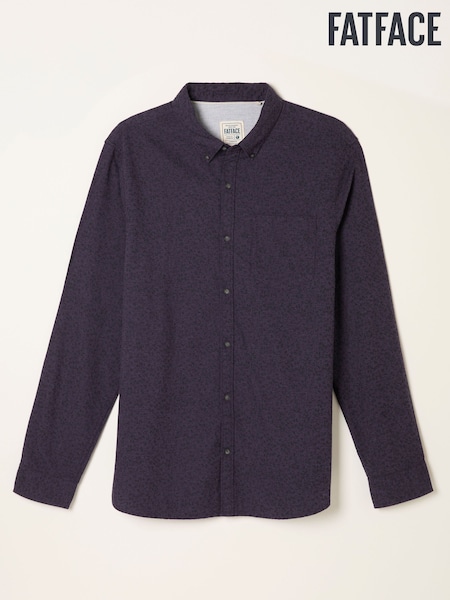 FatFace Purple Long Sleeve Vine Print Shirt (F09345) | 272 QAR