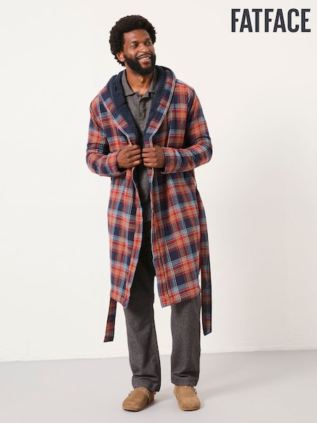 FatFace Lomond Blue Check Robe (F09394) | €91