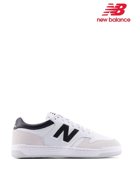 New Balance White/Black Mens 480 Trainers (F09400) | €114