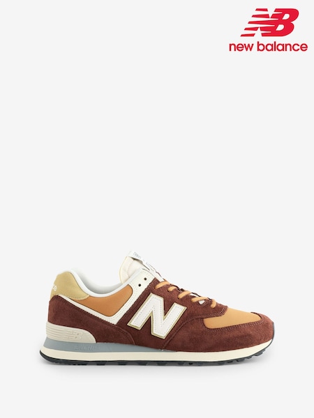 Marrón tostado - New Balance Mens 574 Trainers (F09402) | 141 €