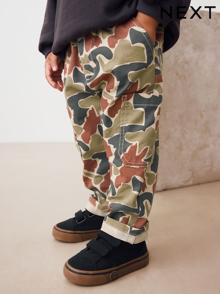 Rot/Grün Camo - Side Pocket Pull On Trousers (3mths-7yrs) (F09519) | 13 € - 16 €