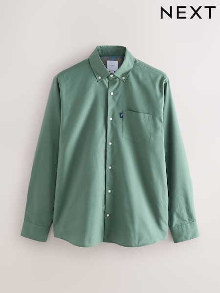 Verde espuma de mar - Corte estándar - Button Down Easy Iron Oxford Shirt (F09521) | 32 €