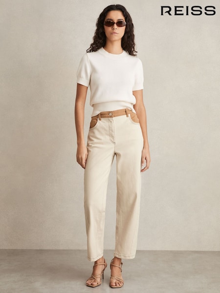 Reiss Maddie Colour-Block Straight-Leg Jeans (F09552) | €236