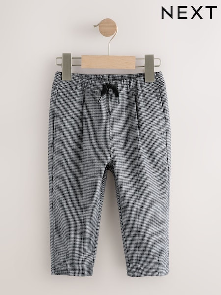 Black/White Grid Check - Pull On Smart Trousers (3mths-7yrs) (F09556) | 19 € - 22 €