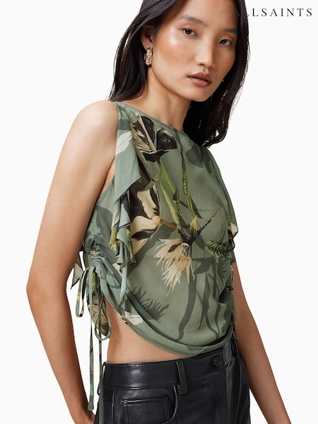 AllSaints Green Bettie Top (F09575) | ₪498