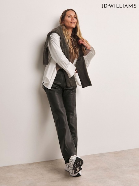 Anthology By JD Williams Black Leather Trousers (F09888) | €95