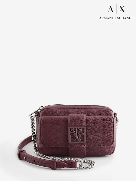Armani Exchange Burgundy Red Logo Cross-Body Bag (F09924) | €165