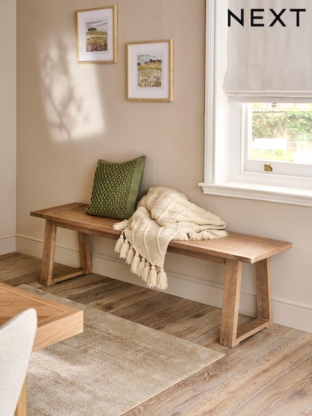 Natural Hector Hector Mango Wood Dining Bench (F09981) | €490
