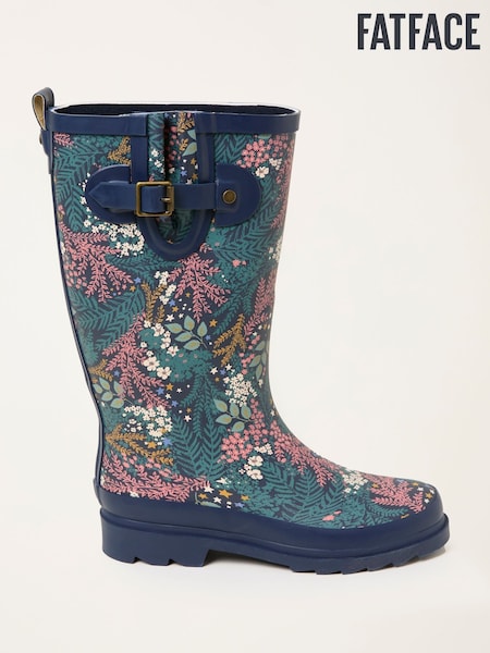 FatFace Navy Rubber Printed Welly (F11099) | €65