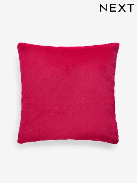 Fushsia Pink 59 x 59cm Cosy Plush Faux Fur Cushion (F11154) | 108 QAR