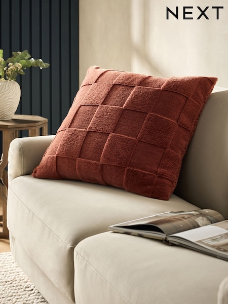 Orange 59 x 59cm Jasper Checkerboard Cushion (F11164) | €28