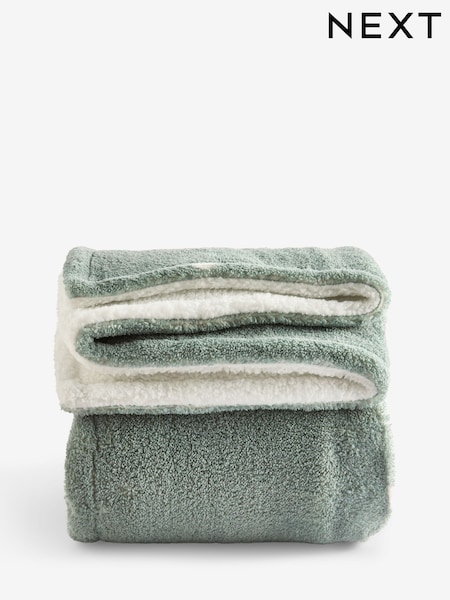 Teal Blue Christmas Gonk Borg Fleece Throw (F11180) | €31 - €58