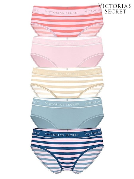 Victoria's Secret RedPinkYellowBlue Hipster Logo 5 Pack Knickers (F11258) | €31