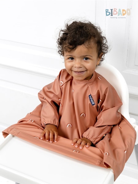 Bibado Terracotta Coverall Weaning Bib - Chasing Rainbows Bibs (F11265) | $32