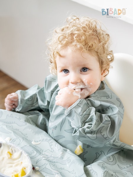 Bibado Green Coverall Weaning Bib - Dino Roar (F11272) | $32