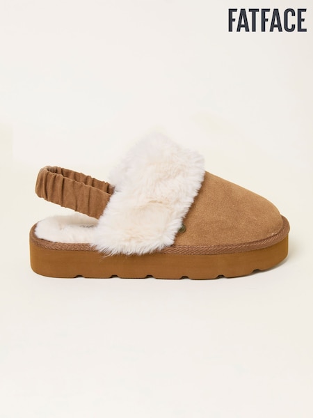 FatFace Josie Tan Brown Back Strap Mule (F11300) | €60