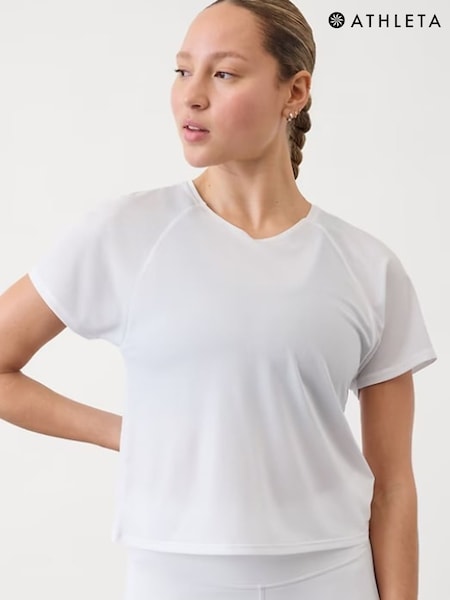Athleta White Essential V-Neck Tee (F11374) | €50
