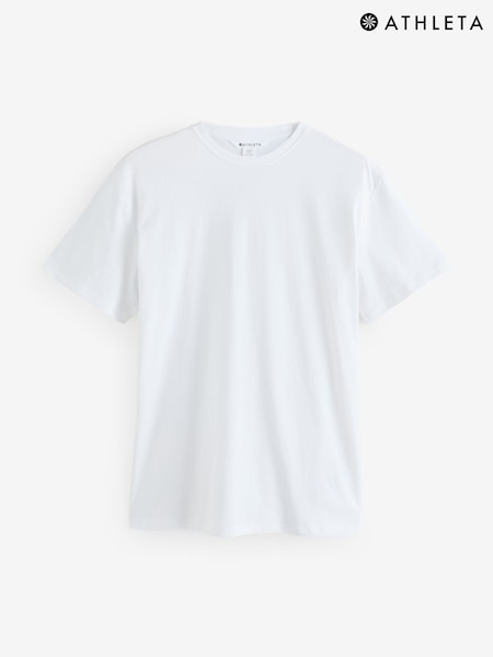 Athleta White True Cotton T-Shirt (F11385) | €43