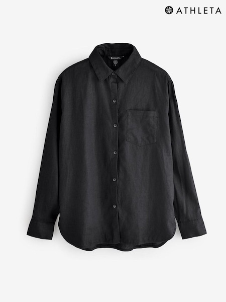 Athleta Black Retreat Linen Shirts (F11415) | €110
